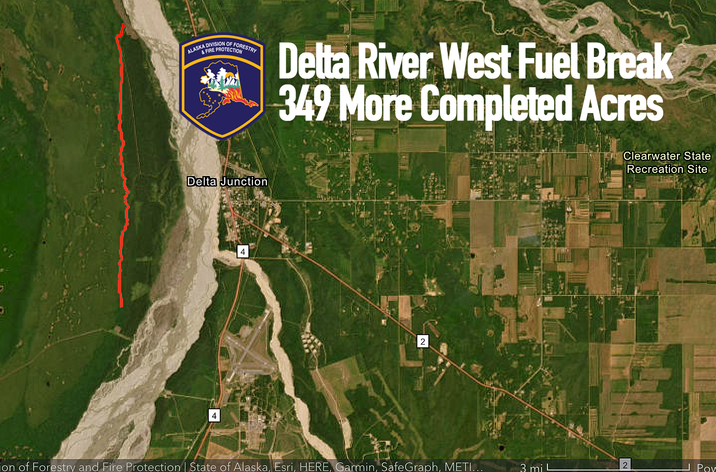 349 Acres of fuel break work completed over winter 2023
